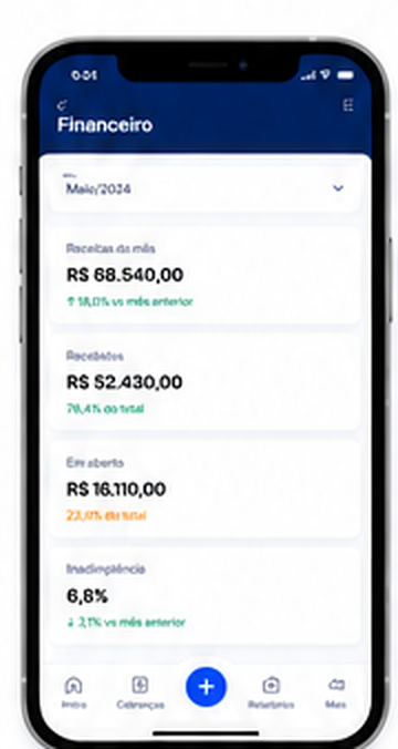 Financeiro do PLINGE no celular